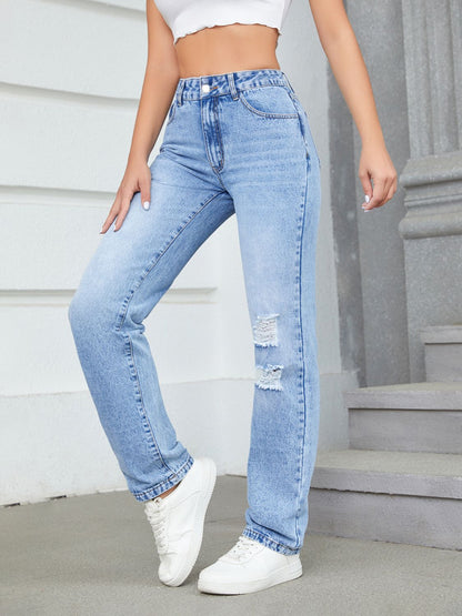 Women’s Distressed Jeans with Pockets