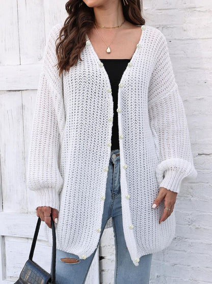 Open Front Long Sleeve Cardigan.