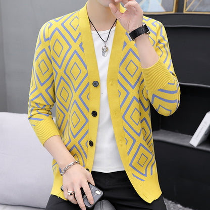 Knitted Cardigan Sweater For Men