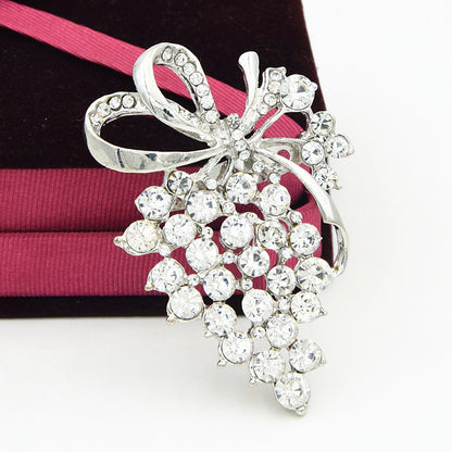 Women's Diamond Grape Brooch