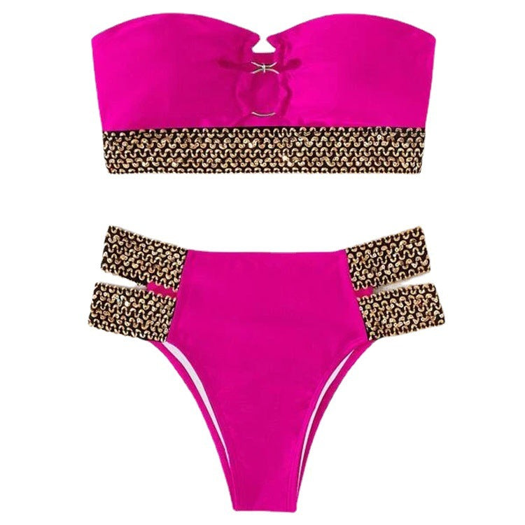 Hollow Beach Bikini Split Swimsuit