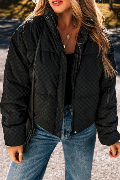 Women’s Checkered Winter Coat