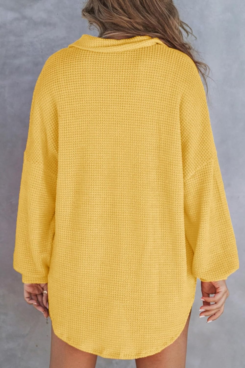 Half Button Long Sleeve Sweatshirt