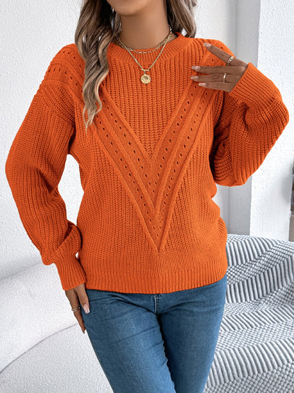 Women’s Round Neck Long Sleeve Sweater