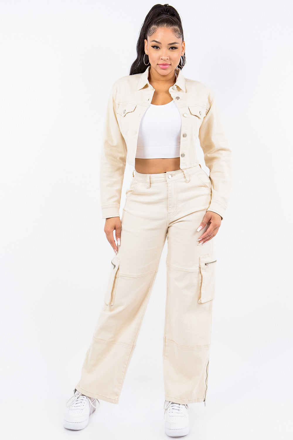 Women’s  Laced Back Cropped Jacket