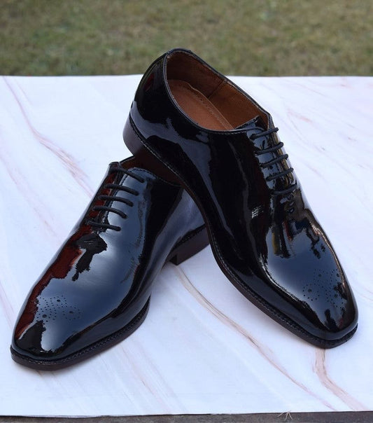 Robert Patent Leather Shoes (Size-UK-9) (Color-BLACK)