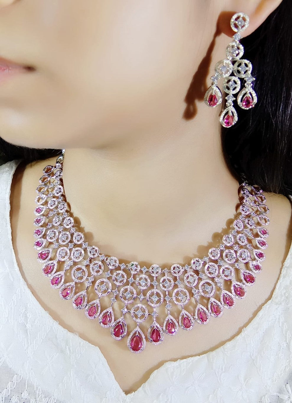 Multi Pink Necklace set