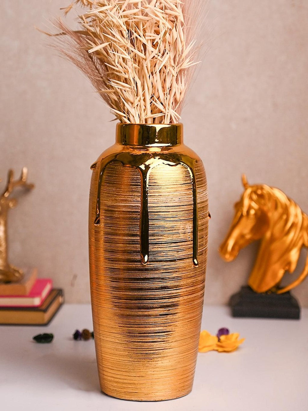 Stylish Golden Ceramic Vase