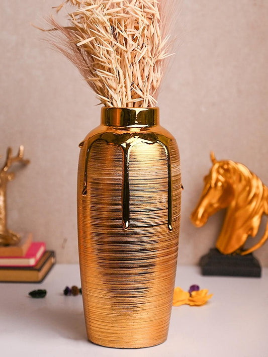 Stylish Golden Ceramic Vase