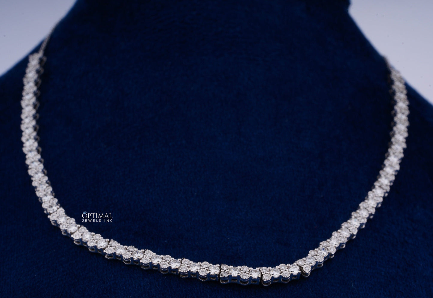 Versatile Lab Grown Diamond Cluster Tennis Necklace – 2.5 Ctw Round