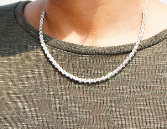 Versatile Lab Grown Diamond Cluster Tennis Necklace – 2.5 Ctw Round