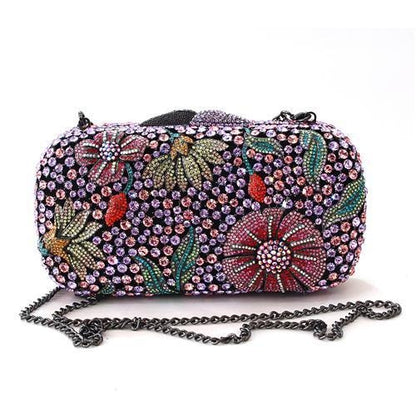 White Metal Clutch with Top Grade Crystal