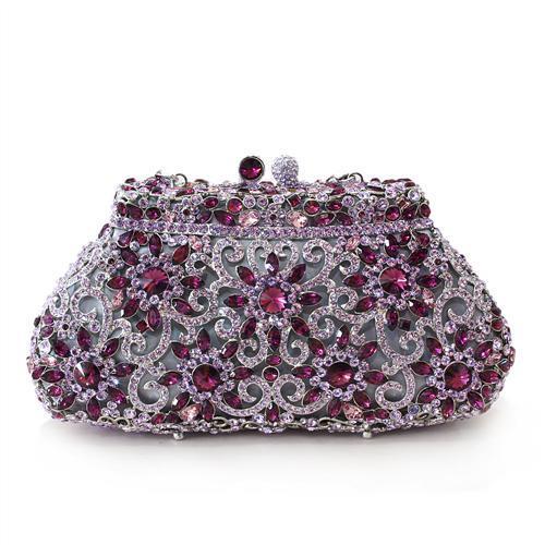 White Metal Clutch with Top Grade Crystal